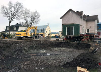 Démolition de fondation de maison