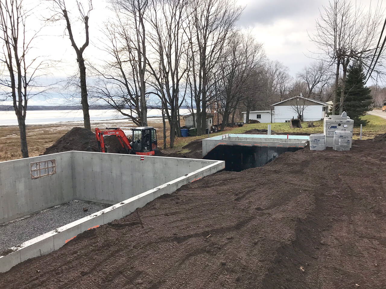 Fondation de maison ou garage détaché Fondation de maison ou garage détaché