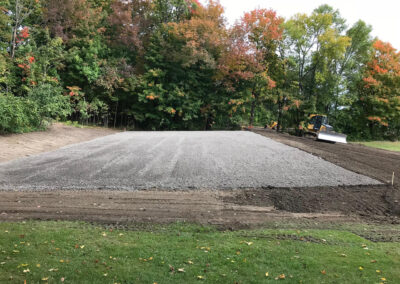Nivellement de terrain pour préparation à la construction